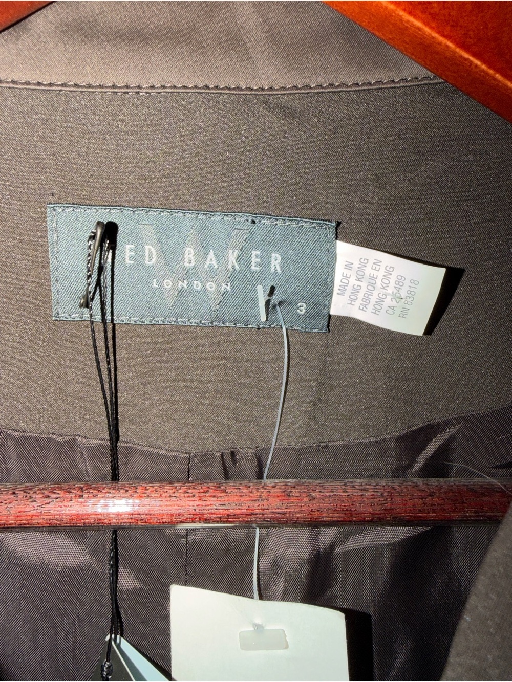 Ted Baker Brown Button-Front Jacket - Picture 4 of 5